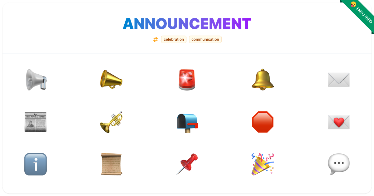 Announcement Emojis 📢 📣 🚨 | Meaning, Copy & Paste