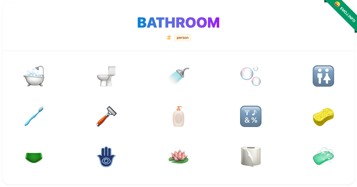 Bathroom Emojis π π½ πΏ | Meaning, Copy & Paste