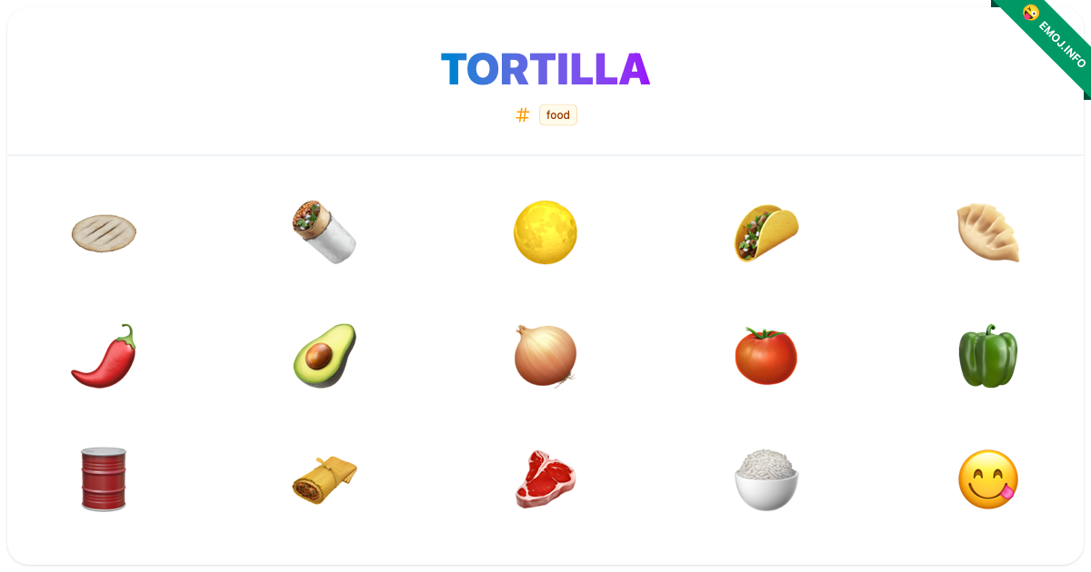 Tortilla Emojis ๐ซ ๐ฏ ๐ | Meaning, Copy & Paste