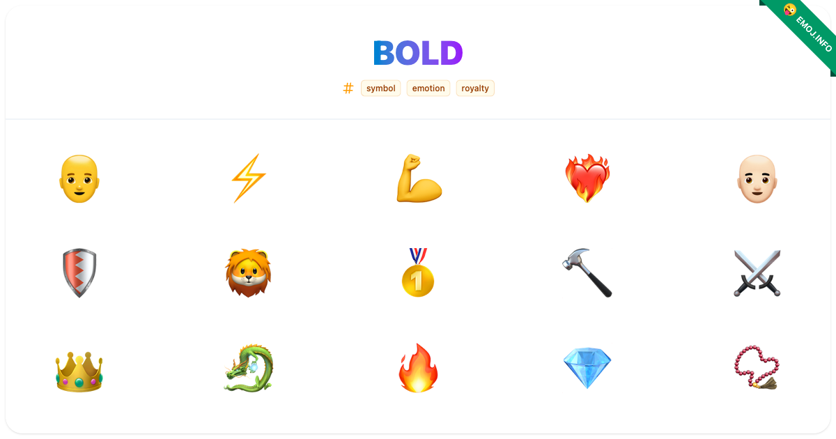 Bold Emojis π¨β𦲠①πͺ | Meaning, Copy & Paste