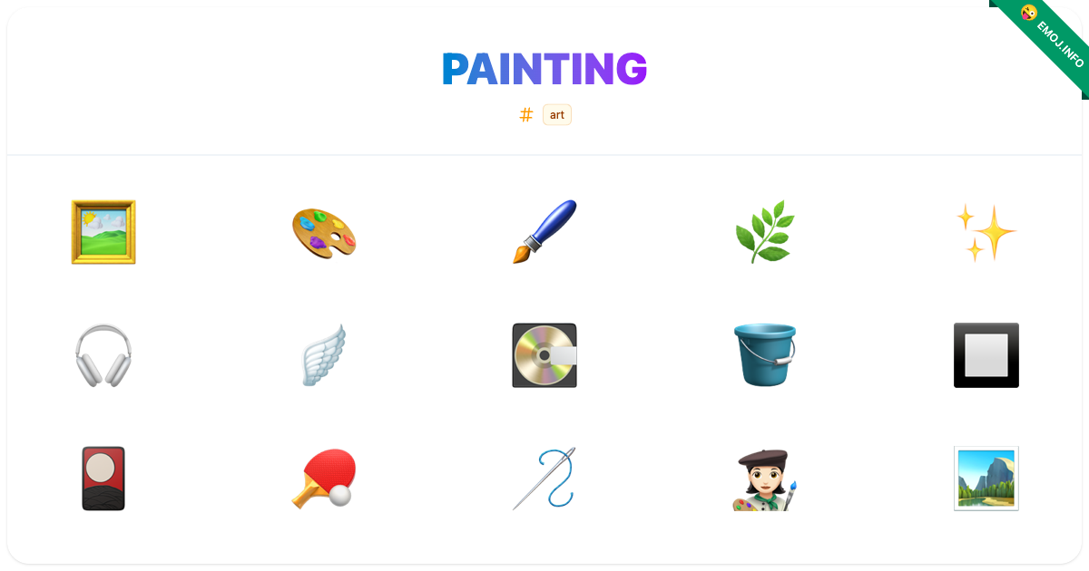 Painting Emojis 🖼️ 🎨 🖌️ | Meaning, Copy & Paste