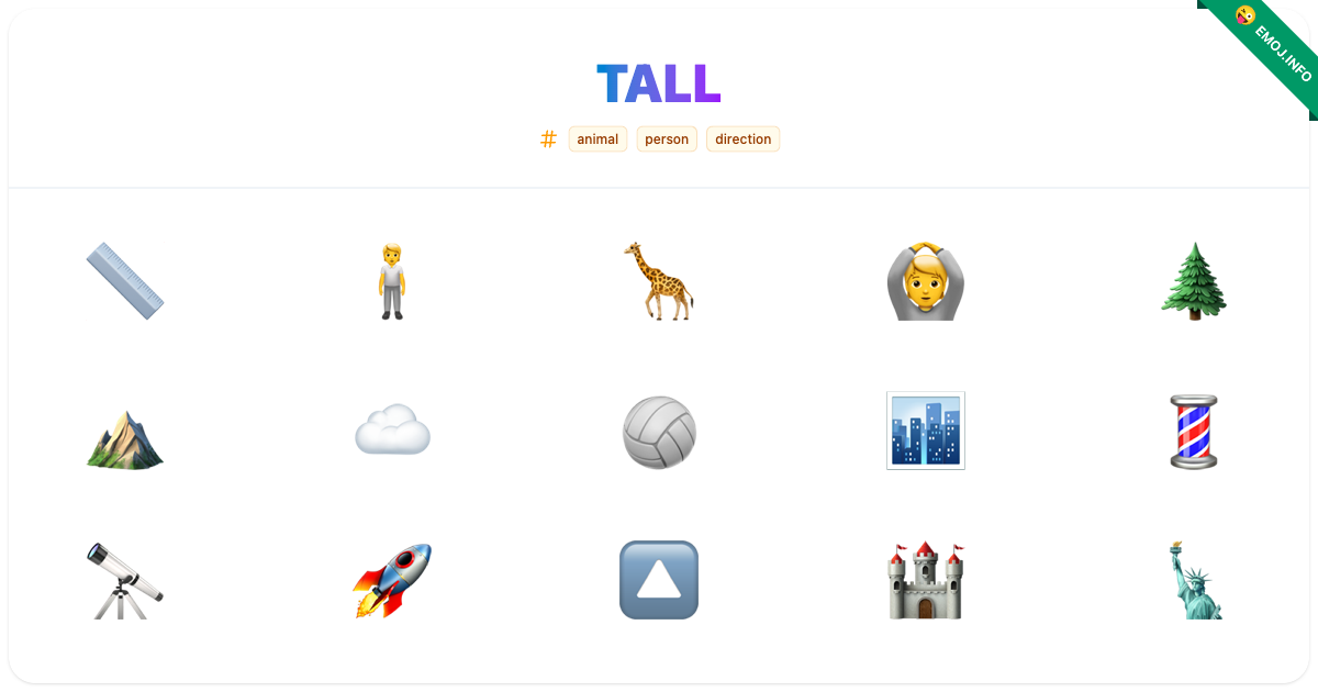 Tall Emojis 📏 🧍 🦒 | Meaning, Copy & Paste
