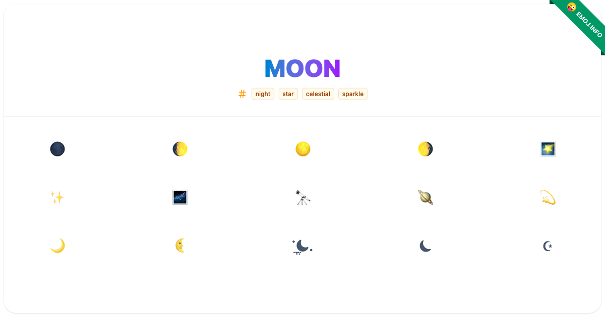 Moon Emojis ๐ ๐ ๐ | Meaning, Copy & Paste