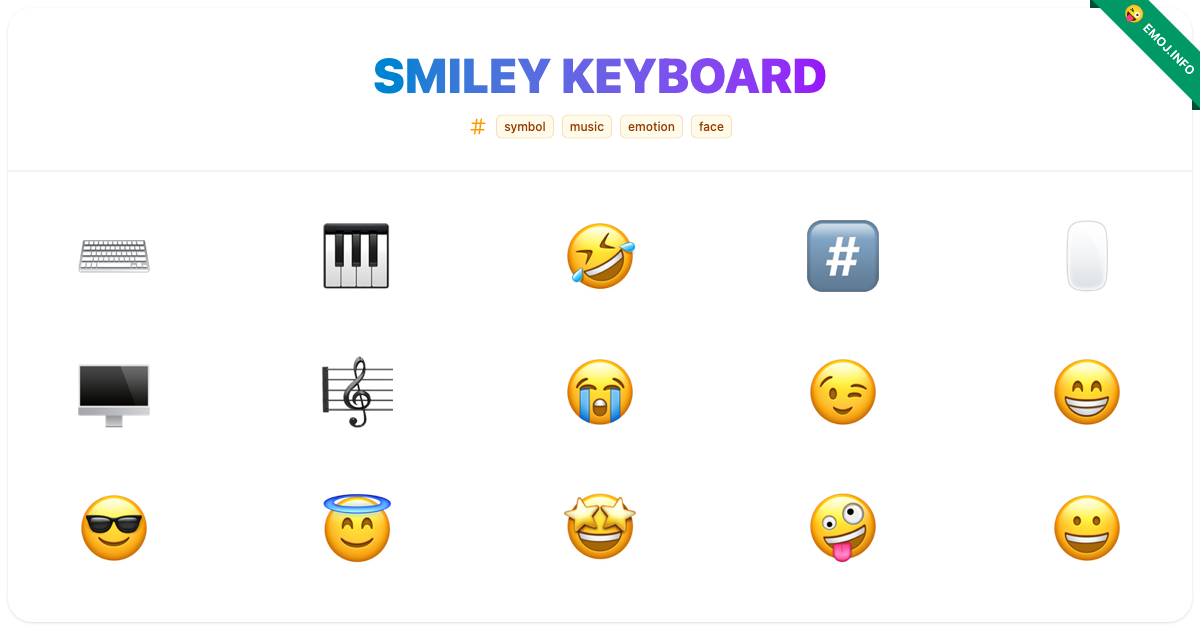 Smiley Keyboard Emojis ⌨️ 🎹 🤣 | Meaning, Copy & Paste