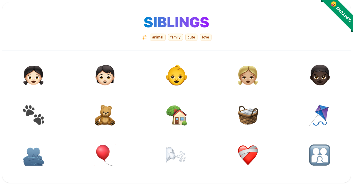 Siblings Emojis π§π» π§π» πΆ | Meaning, Copy & Paste