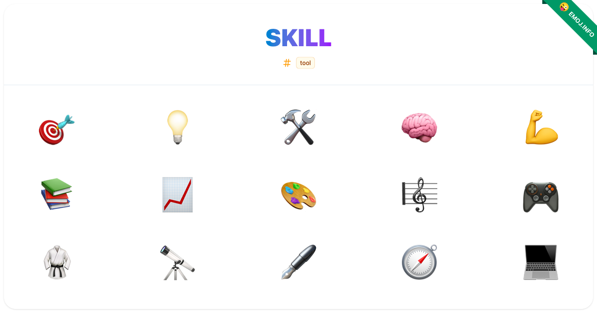 Skill Emojis π― π‘ π οΈ | Meaning, Copy & Paste