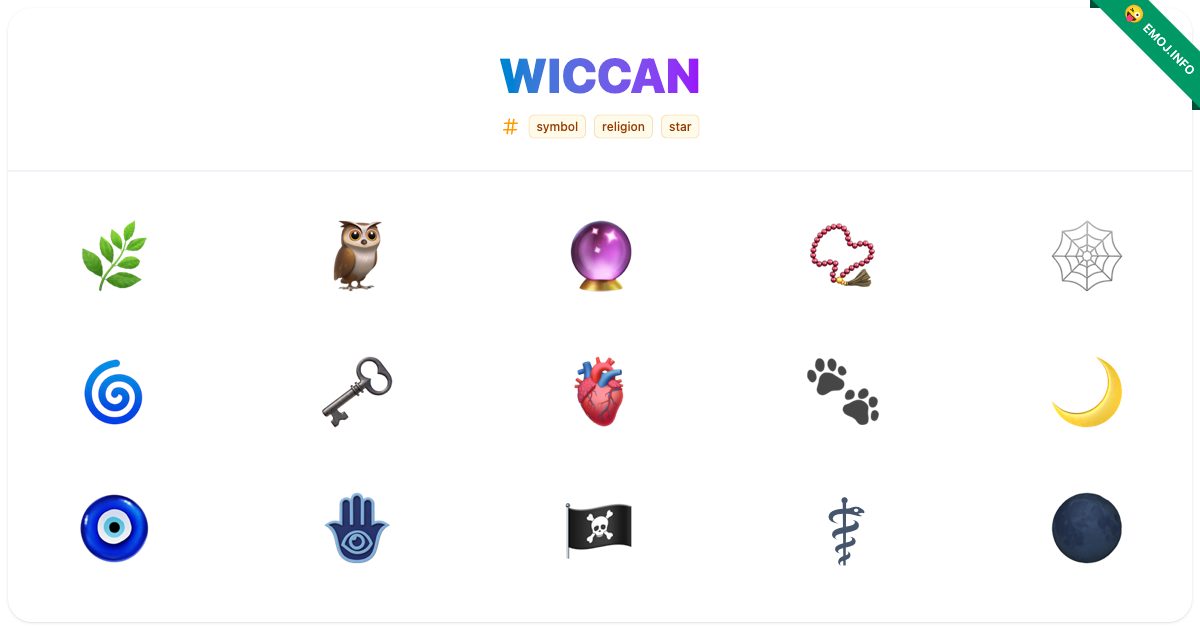 Wiccan Emojis ๐ฟ ๐ฆ ๐ฎ | Meaning, Copy & Paste