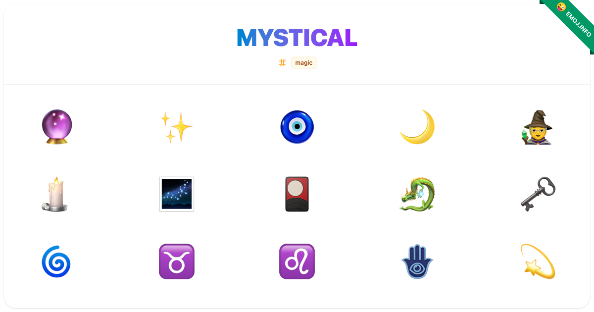 Mystical Emojis ๐ฎ ๐งฟ | Meaning, Copy & Paste