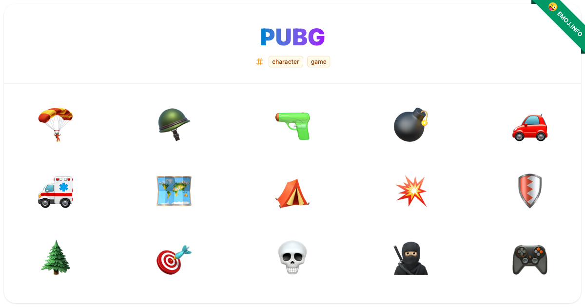 Pubg Emojis ๐ช ๐ช ๐ซ | Meaning, Copy & Paste