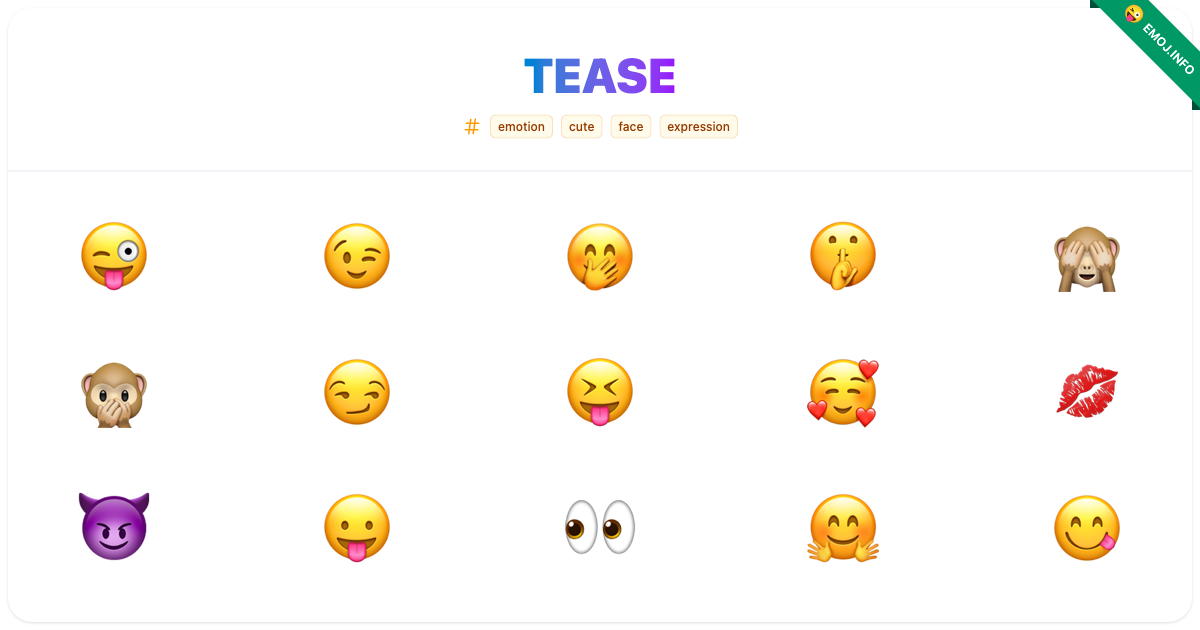Tease Emojis ๐ ๐ ๐คญ | Meaning, Copy & Paste