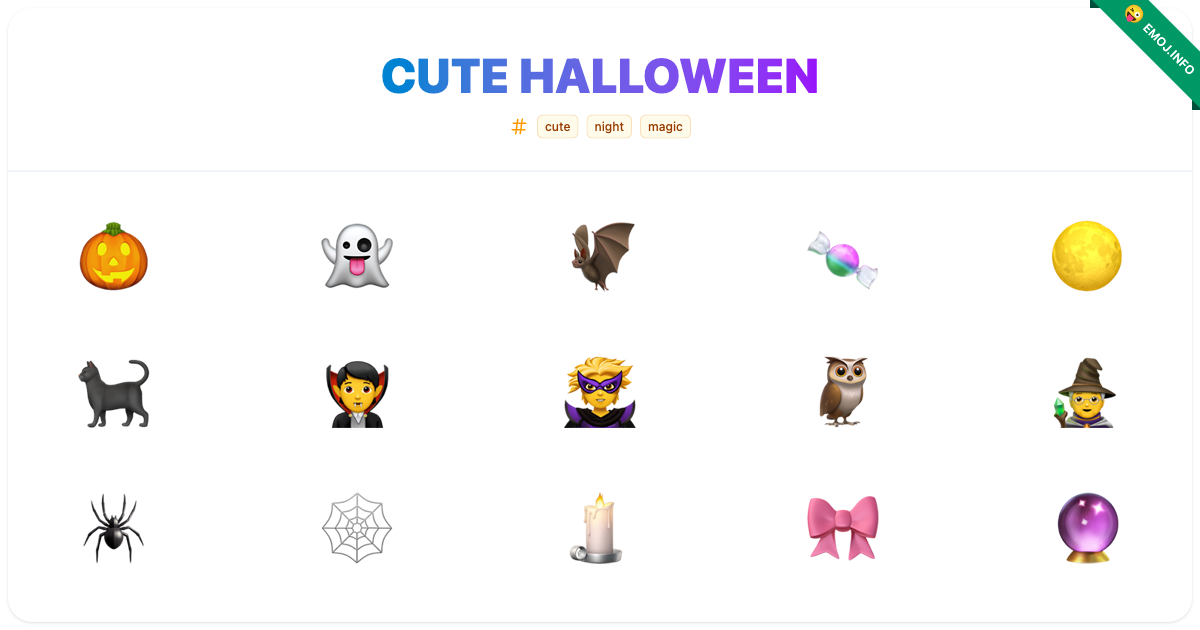 Cute Halloween Emojis 🎃 👻 🦇 | Meaning, Copy & Paste