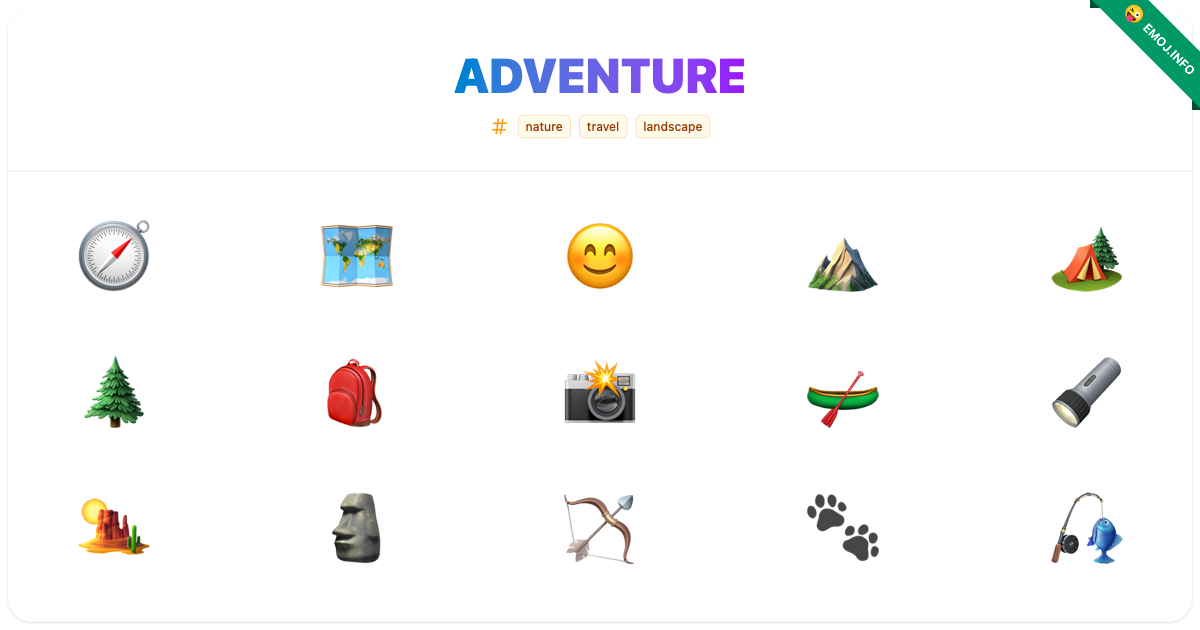 Adventure Emojis ๐งญ ๐บ๏ธ ๐ | Meaning, Copy & Paste