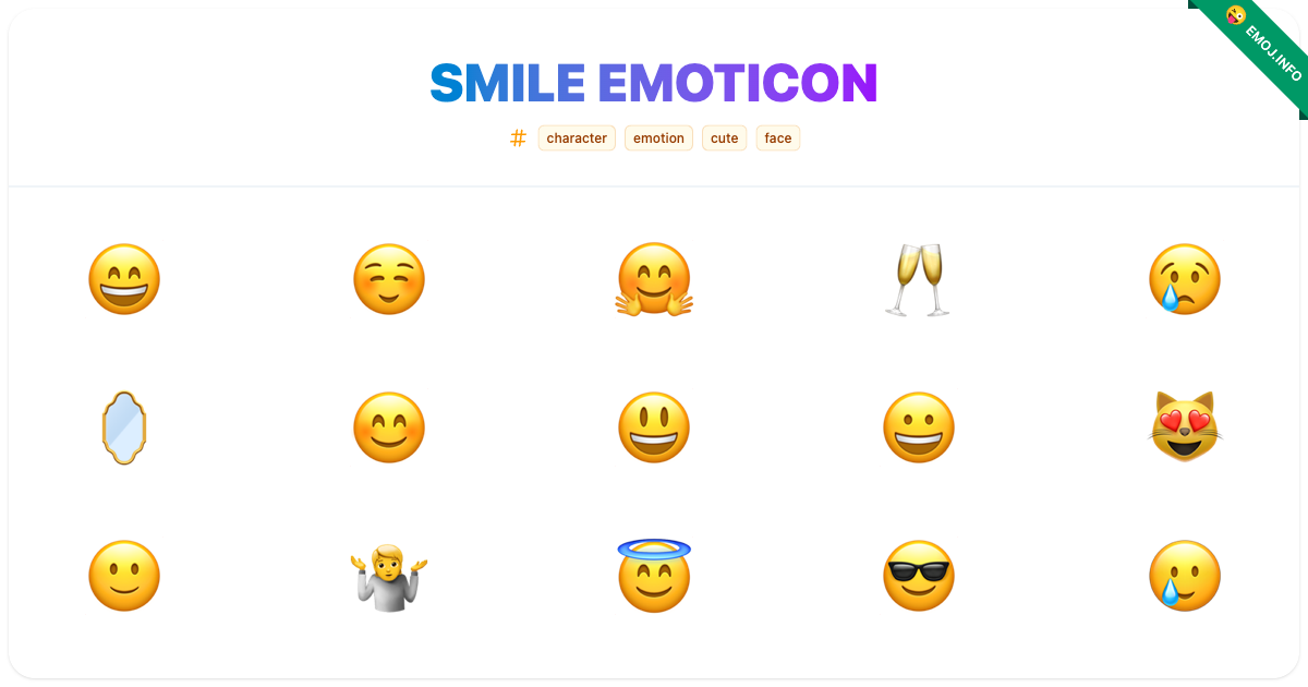 Smile Emoticon Emojis 😄 ☺️ 🤗 | Meaning, Copy & Paste
