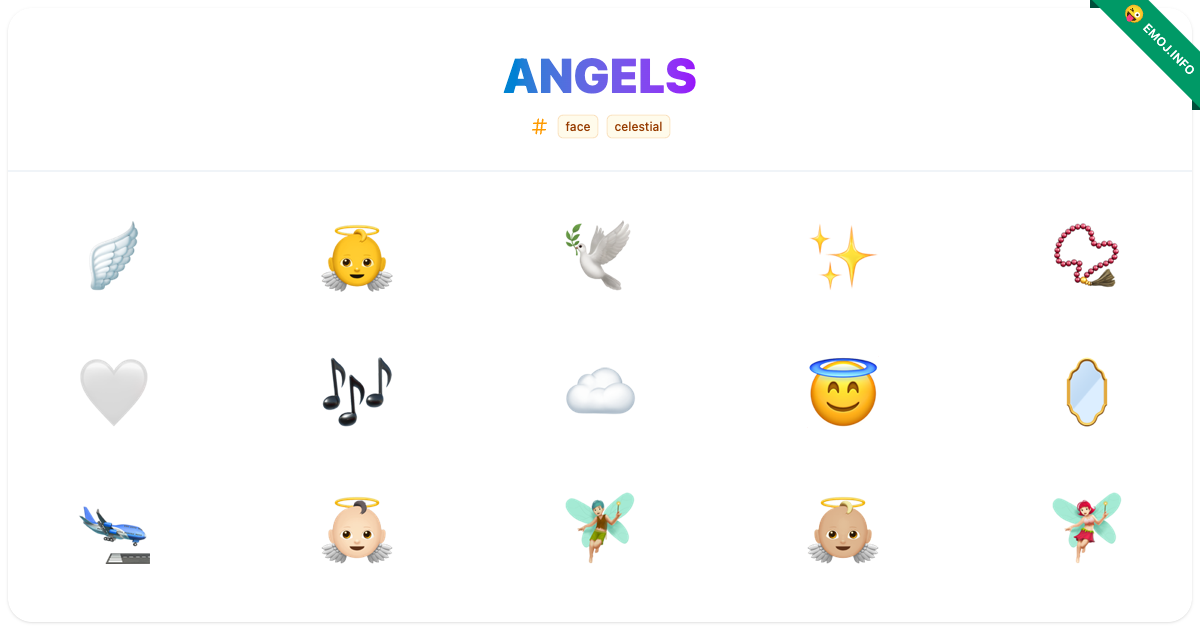 Angels Emojis 🪽 👼 🕊️ | Meaning, Copy & Paste