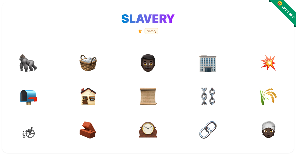 Slavery Emojis π¦ π§Ί π¨πΏ | Meaning, Copy & Paste