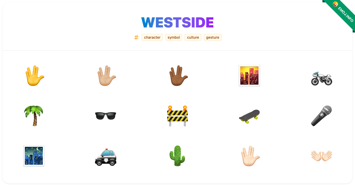 Westside Emojis ๐ ๐๐ผ ๐๐พ | Meaning, Copy & Paste