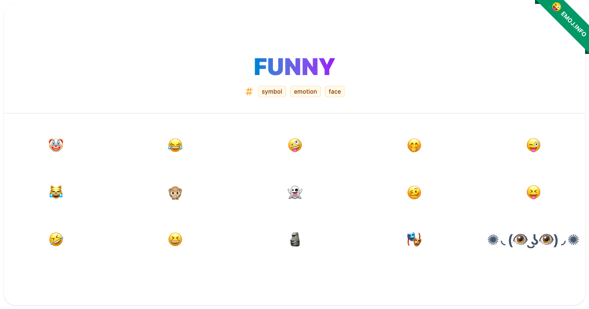Funny Emojis 🤡 😂 🤪 | Meaning, Copy & Paste