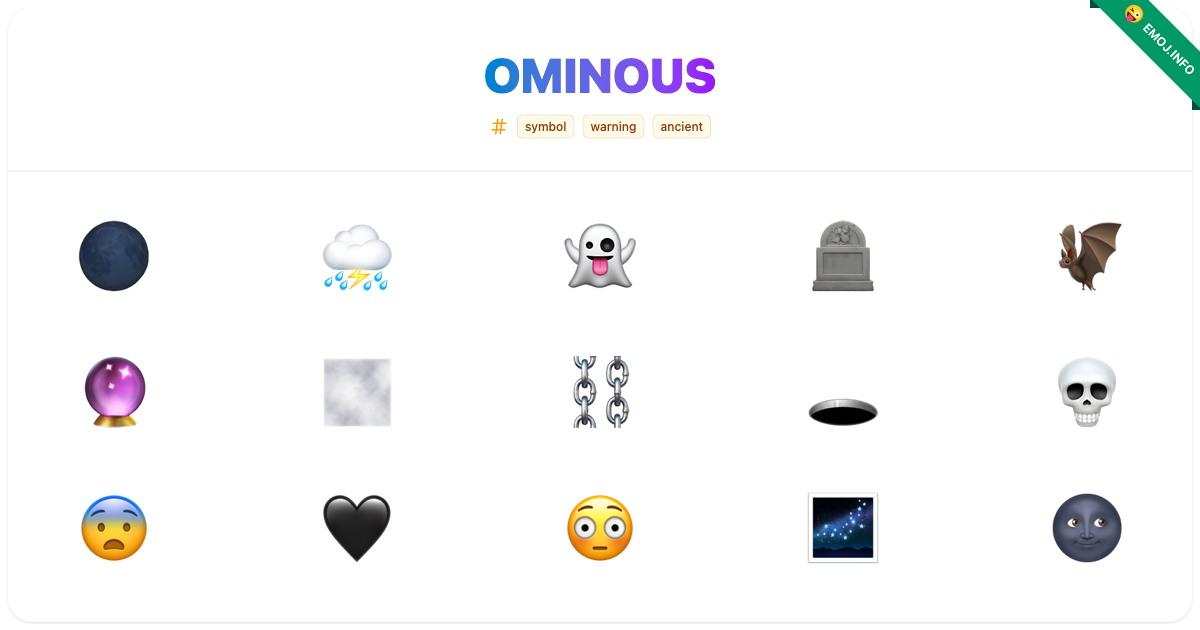 Ominous Emojis ๐ โ๏ธ ๐ป | Meaning, Copy & Paste