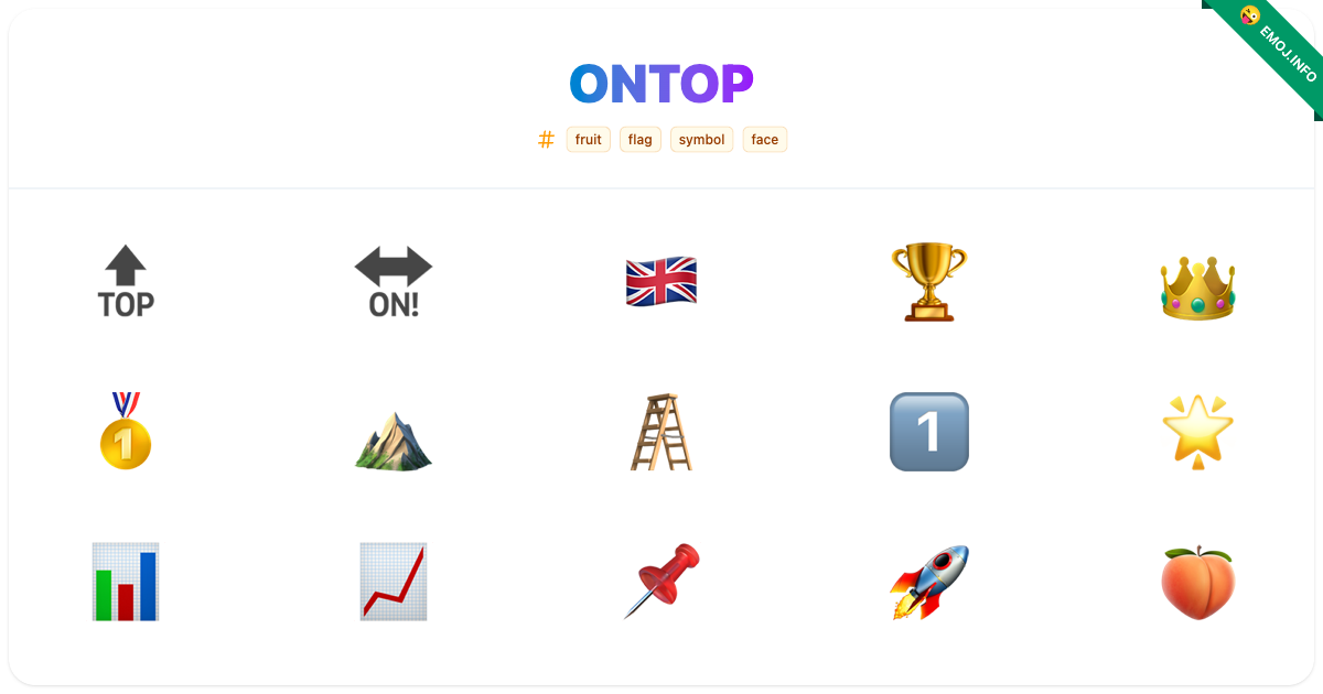 Ontop Emojis ๐ ๐ ๐ฌ๐ง | Meaning, Copy & Paste