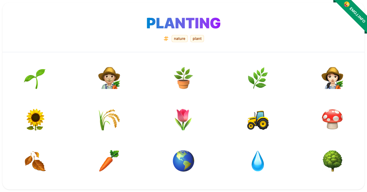 Planting Emojis π± π¨πΌβπΎ πͺ΄ | Meaning, Copy & Paste