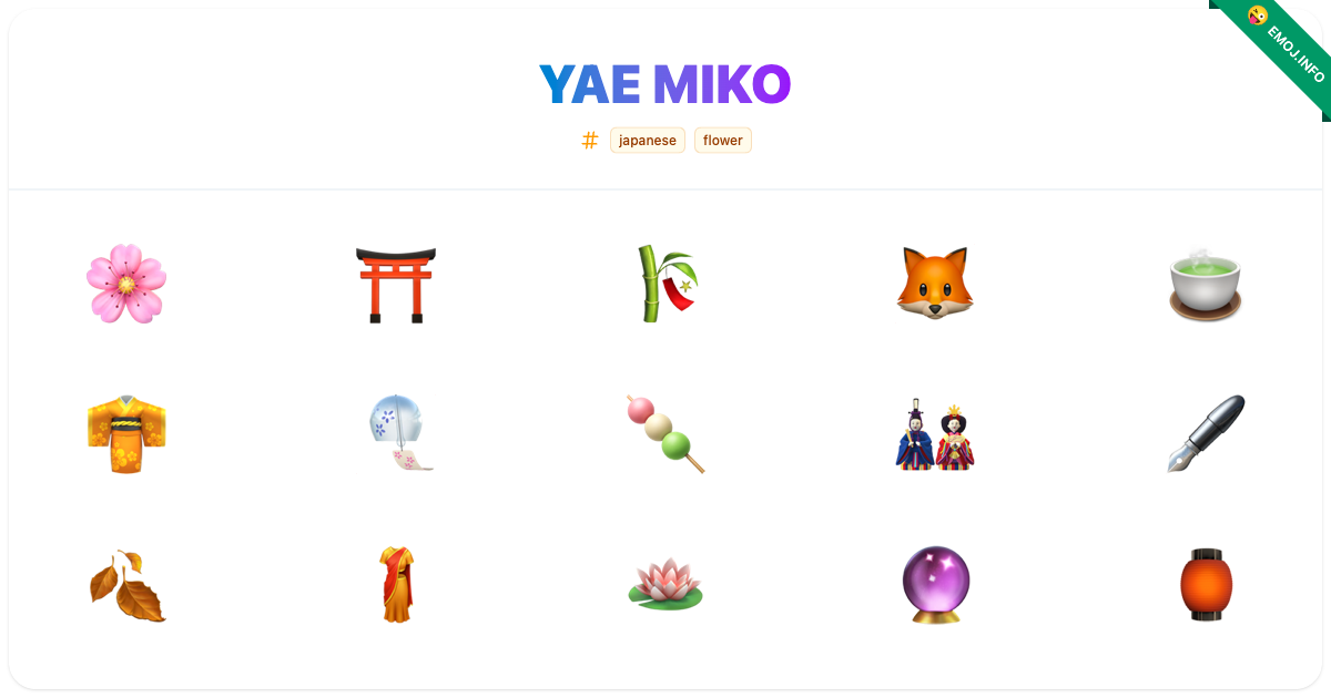 Yae Miko Emojis ๐ธ โฉ๏ธ ๐ | Meaning, Copy & Paste