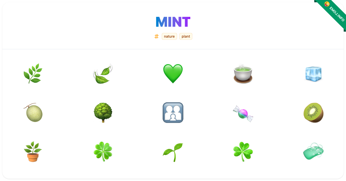 Mint Emojis ๐ฟ ๐ ๐ | Meaning, Copy & Paste