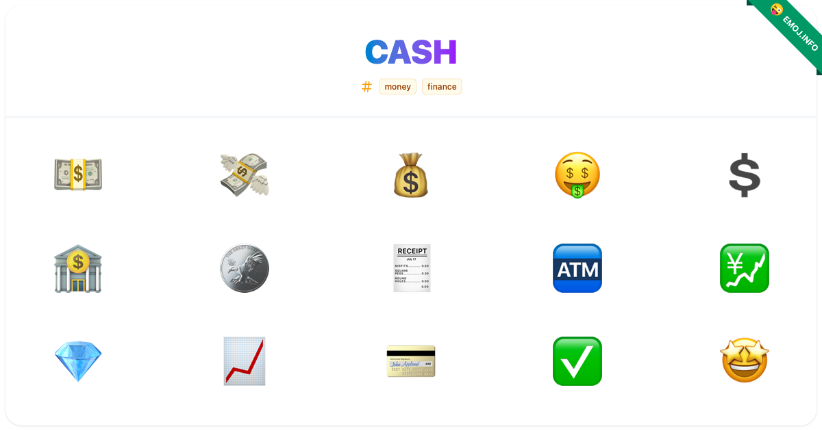 Cash Emojis 💵 💸 💰 | Meaning, Copy & Paste