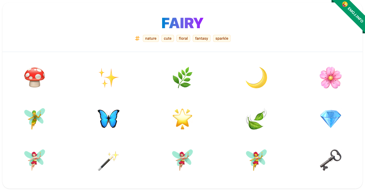 Fairy Emojis ๐ ๐ฟ | Meaning, Copy & Paste