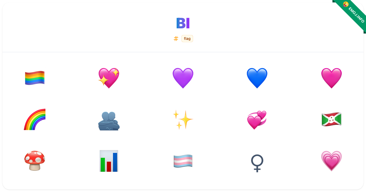 Bi Emojis 🏳️‍🌈 💖 💜 | Meaning, Copy & Paste