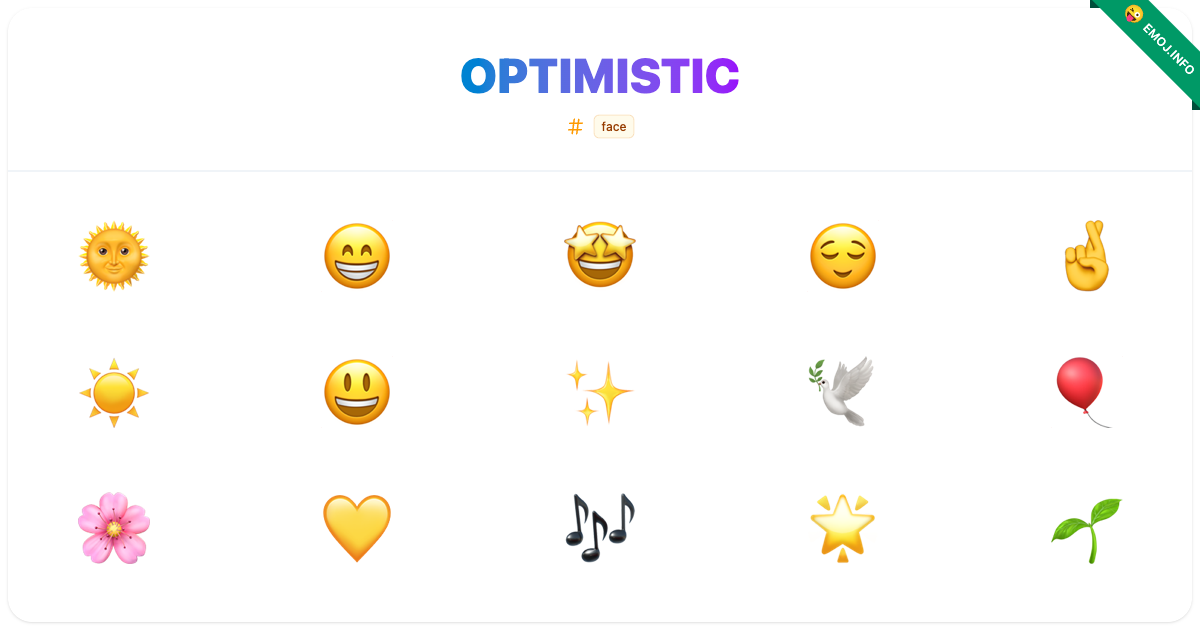 Optimistic Emojis ๐ ๐ ๐คฉ | Meaning, Copy & Paste