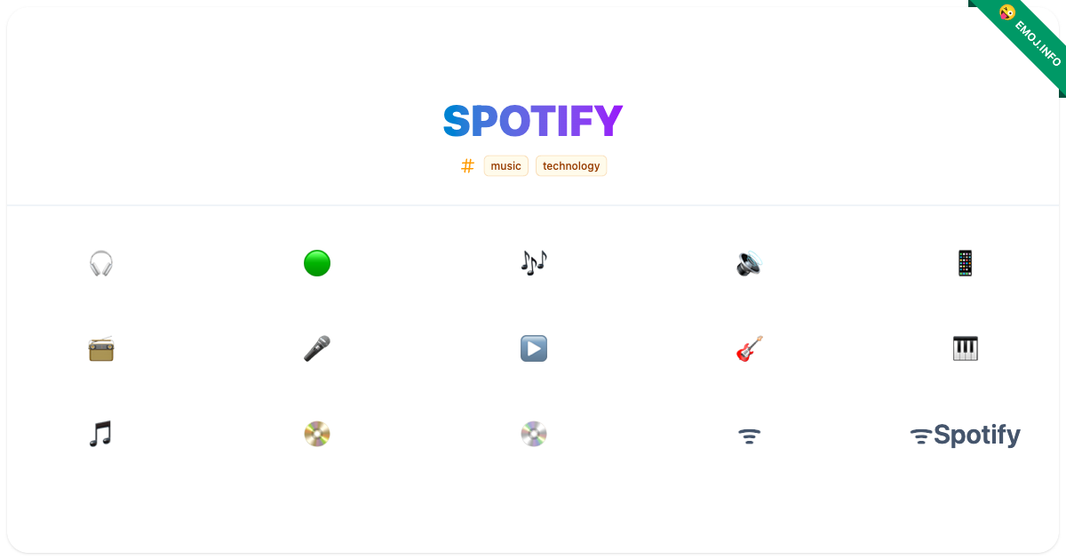Spotify Emojis 🎧 🟢 🎶 | Meaning, Copy & Paste