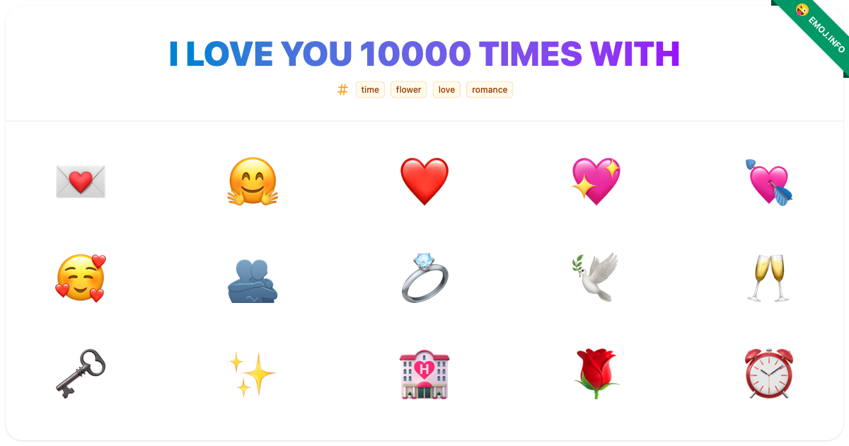 I Love You 10000 Times With Emojis 💌 🤗 ️ | Meaning, Copy & Paste