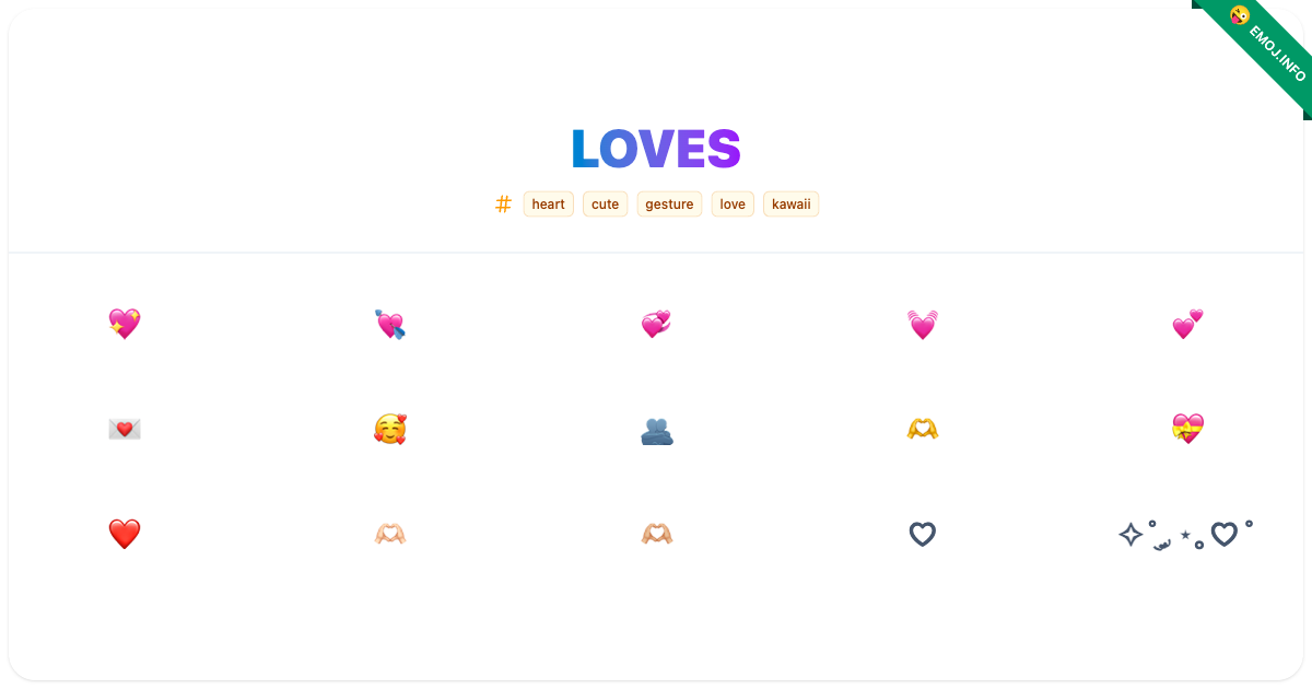 Loves Emojis ๐ ๐ ๐ | Meaning, Copy & Paste