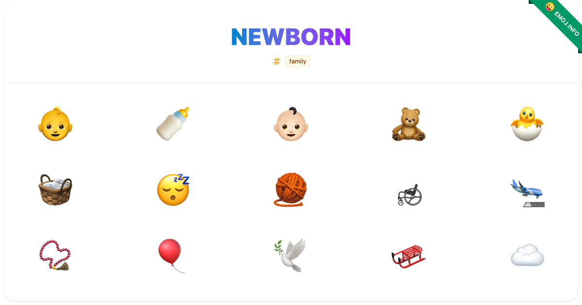 Newborn Emojis πΆ πΌ πΆπ» | Meaning, Copy & Paste