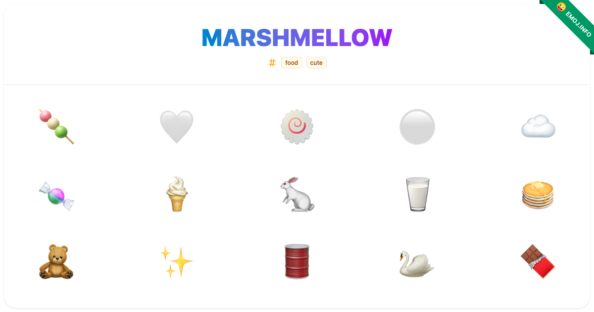Marshmellow Emojis 🍡 🤍 🍥 | Meaning, Copy & Paste