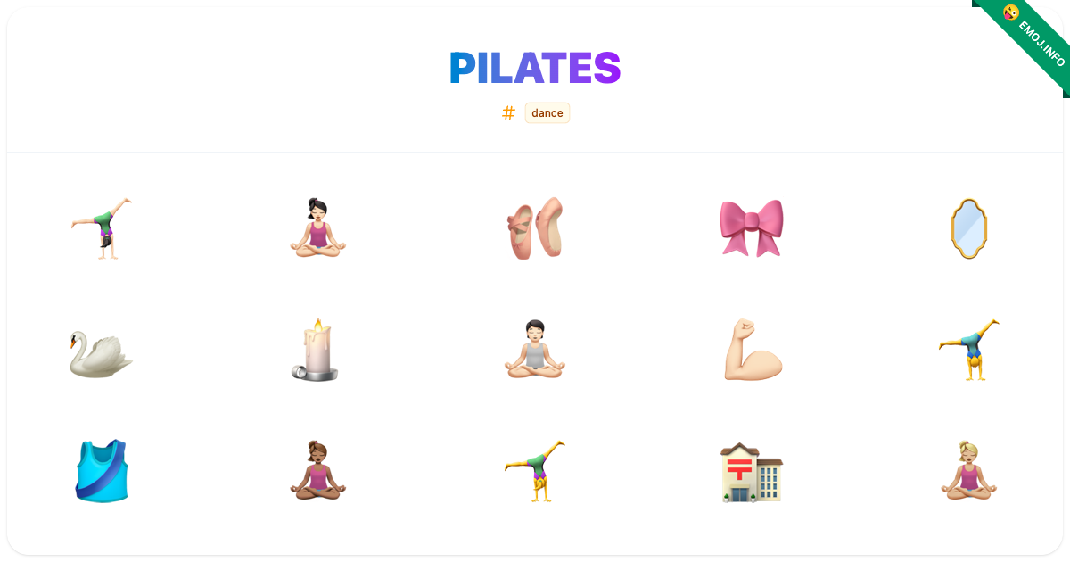 Pilates Emojis 🤸🏻‍♀️ 🧘🏻‍♀️ 🩰 | Meaning, Copy & Paste