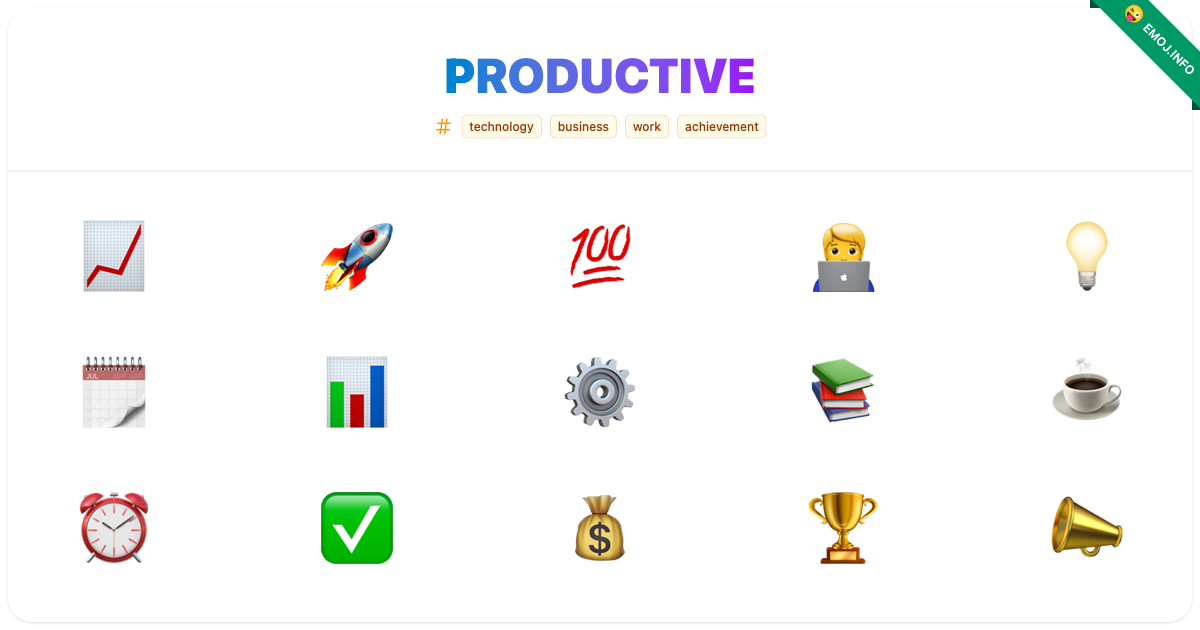 Productive Emojis π π π― | Meaning, Copy & Paste