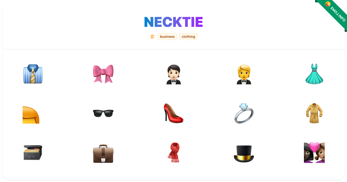 Necktie Emojis ๐ ๐ ๐คต๐ป | Meaning, Copy & Paste