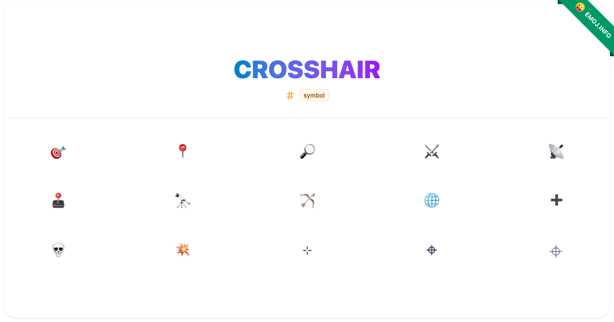Crosshair Emojis 🎯 📍 🔎 | Meaning, Copy & Paste