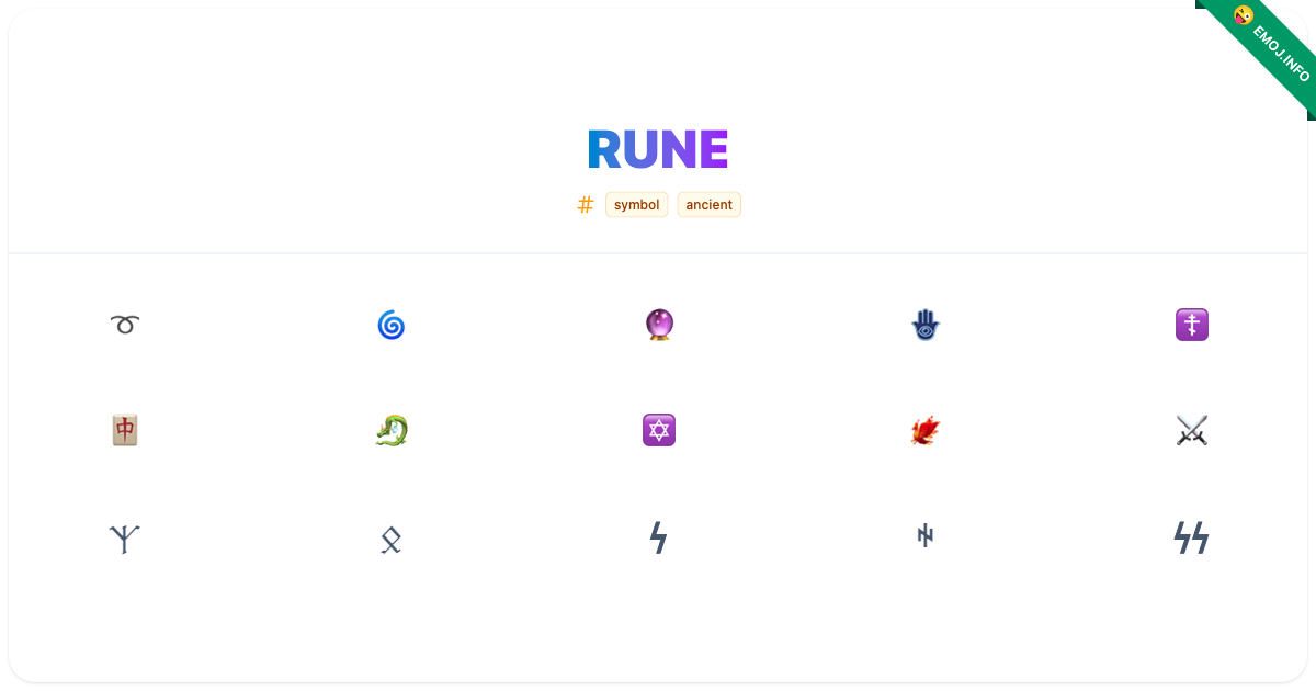 Rune Emojis ๐ ๐ฎ | Meaning, Copy & Paste
