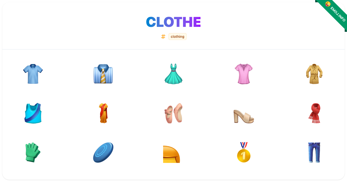 Clothe Emojis ๐ ๐ ๐ | Meaning, Copy & Paste