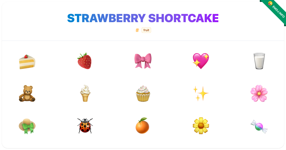 Strawberry Shortcake Emojis ๐ฐ ๐ ๐ | Meaning, Copy & Paste