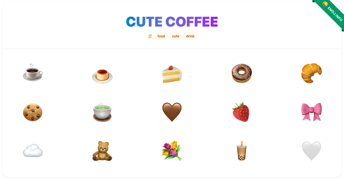 Cute Coffee Emojis โ ๐ฎ ๐ฐ | Meaning, Copy & Paste