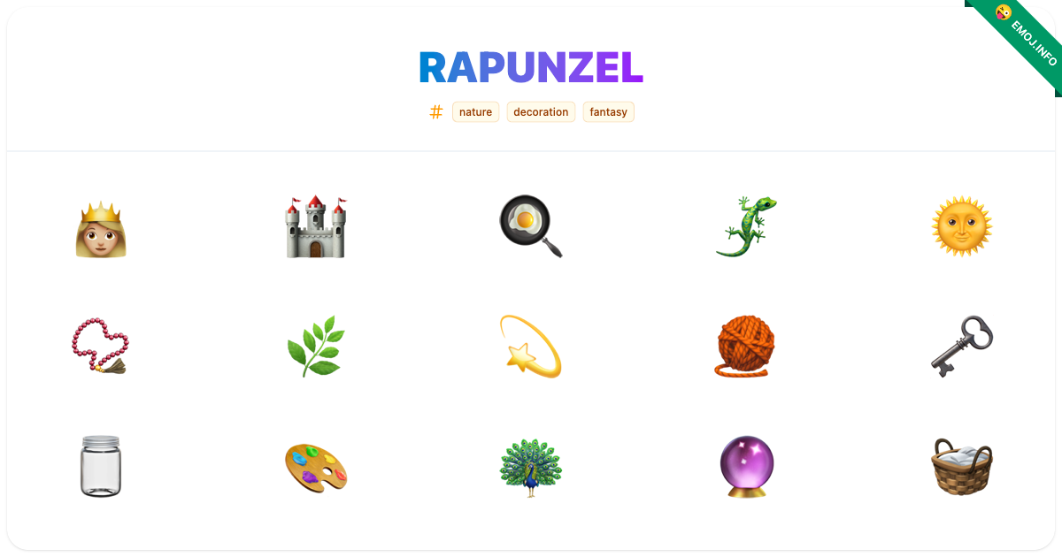 Rapunzel Emojis ๐ธ๐ผ ๐ฐ ๐ณ | Meaning, Copy & Paste