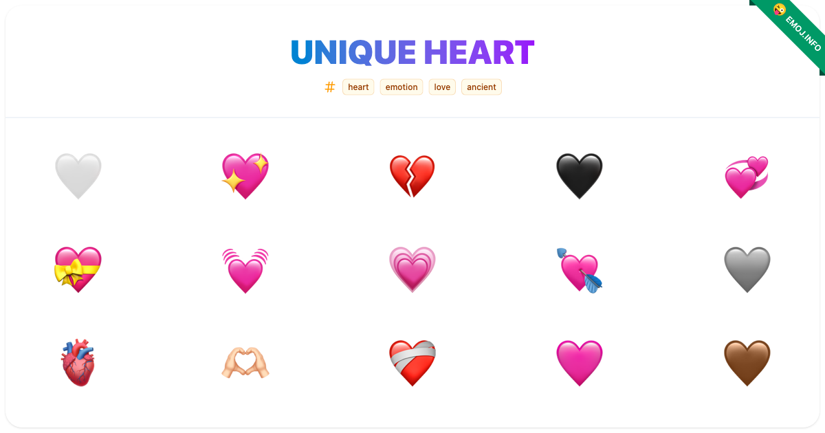 Unique Heart Emojis ๐ค ๐ ๐ | Meaning, Copy & Paste