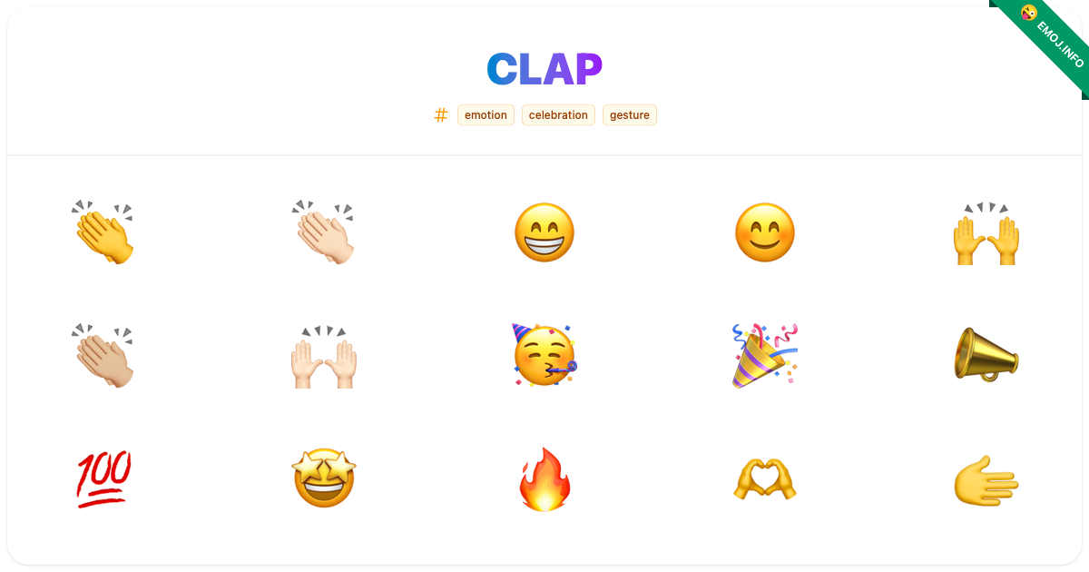 Clap Emojis π ππ» π | Meaning, Copy & Paste