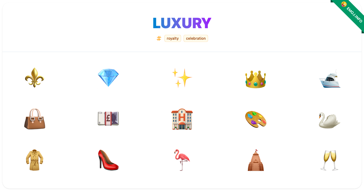 Luxury Emojis ⚜️ 💎 | Meaning, Copy & Paste