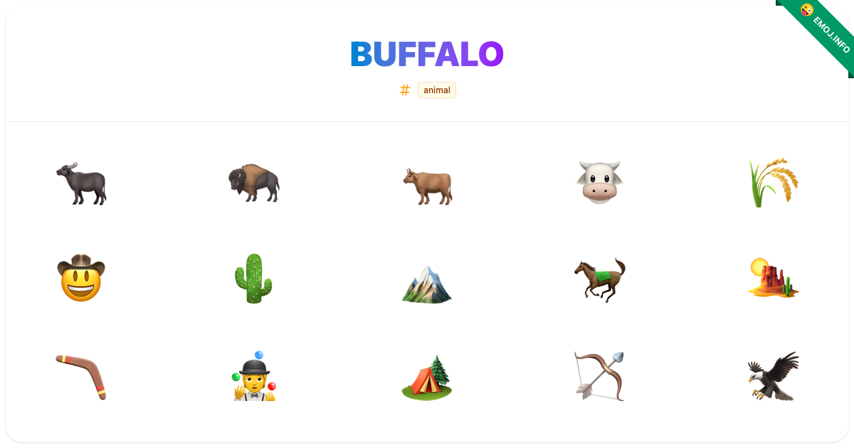 Buffalo Emojis 🐃 🦬 🐂 | Meaning, Copy & Paste