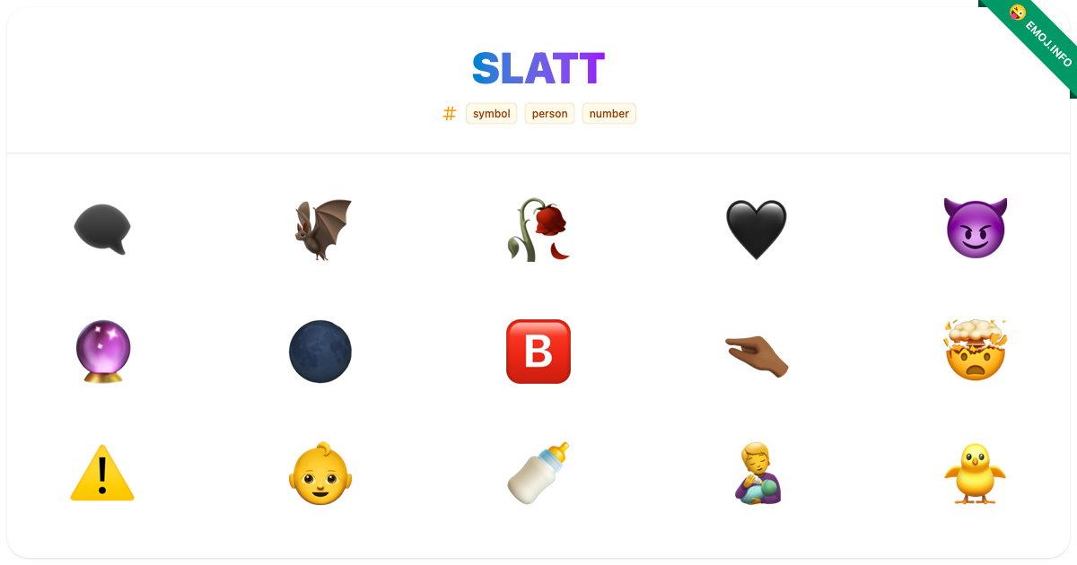 Slatt Emojis 🗨️ 🦇 🥀 | Meaning, Copy & Paste