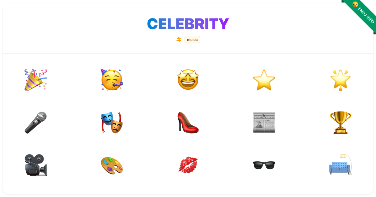 Celebrity Emojis π π₯³ π€© | Meaning, Copy & Paste
